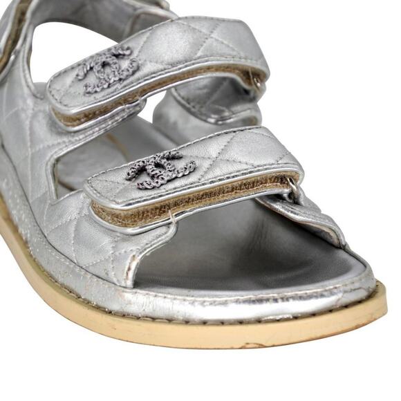 Chanel Cc Logo Dad 35 Quilted Leather Sandals CC-0916N-0007 - Picture 8 of 12